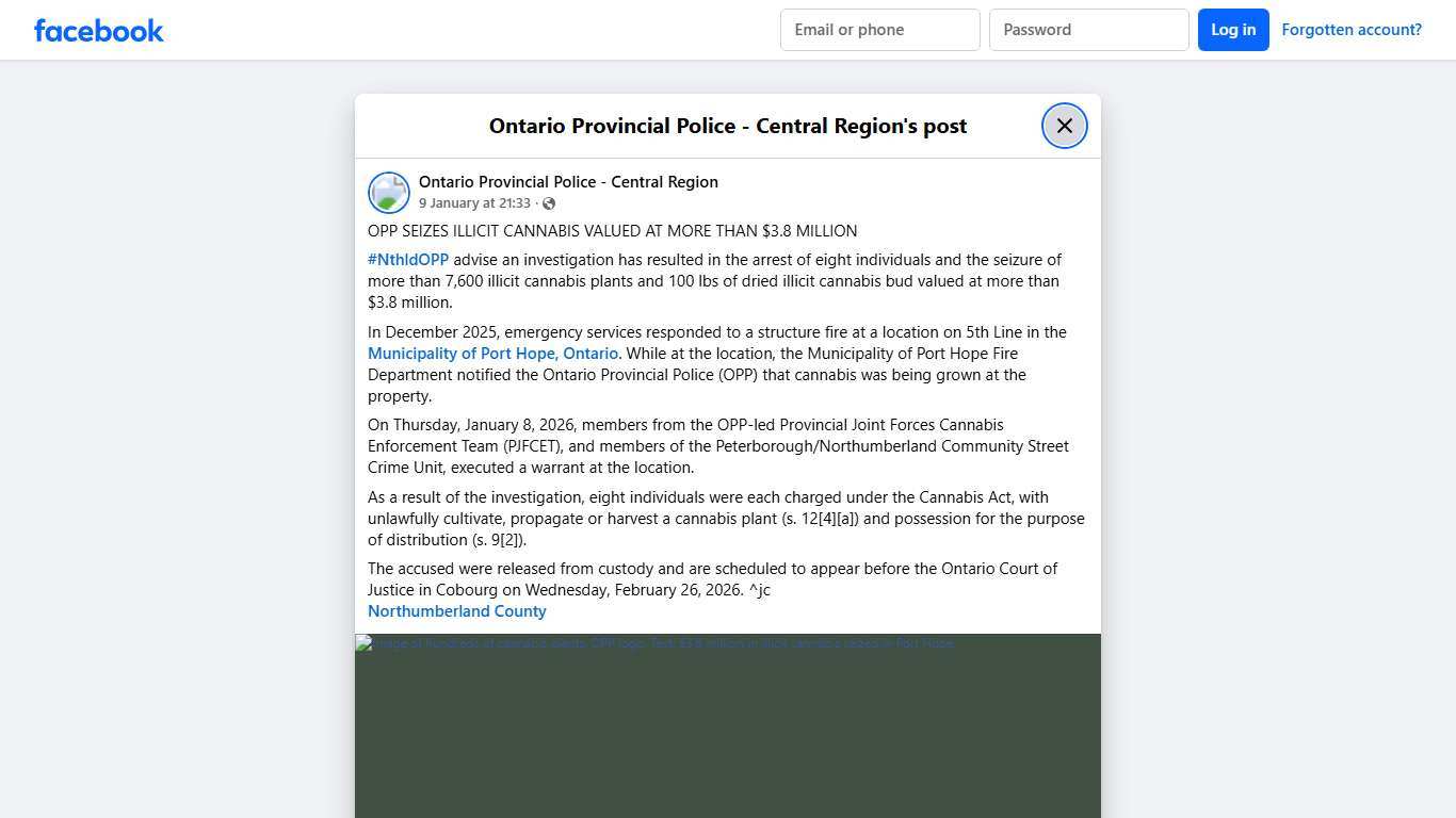 OPP SEIZES... - Ontario Provincial Police - Central Region Facebook
